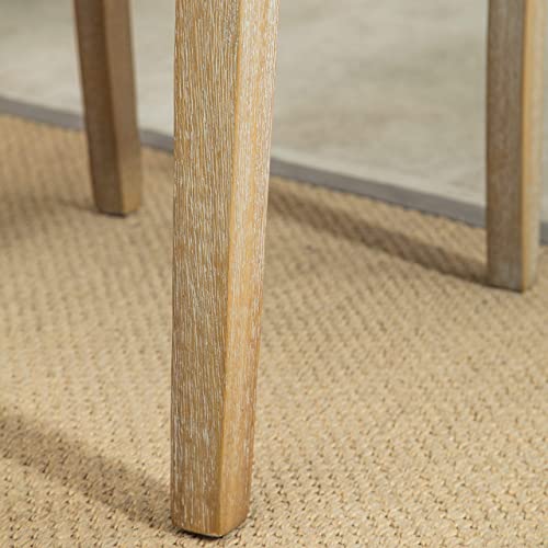 Roundhill Furniture Habit Grey Solid Wood Tufted Parsons Dining Chair (Set Of 2), Gray #TOP5