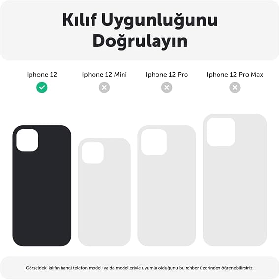 Zebana Apple iPhone 12 ile Uyumlu Kılıf Zebana Şeffaf Silikon Kılıf (Kablosuz Şarj Destekli) Şeffaf