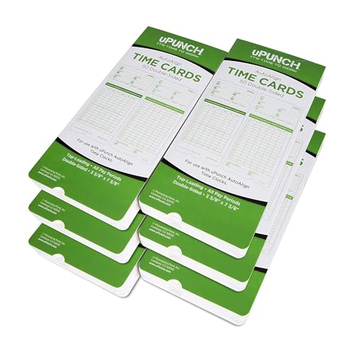 Cartes de temps uPunch vert format rigide pour système de pointage HN300