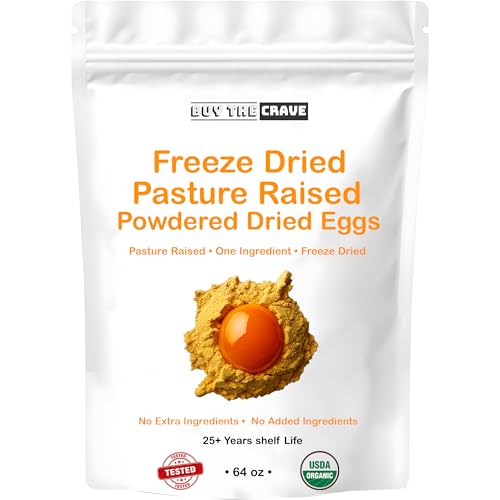 Freeze Dried Pasture-Raised Eggs 64 oz (170 Eggs)