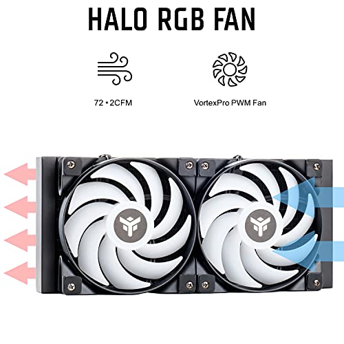 ITEK EVOLIQ 240 ARGB - Dissipatore a liquido per CPU da 240mm all in one (AIO), compatibilità universale, PWM e ARGB gestibile sia con controller che software della scheda madre - Sistema di raffreddamento - Immagine 2