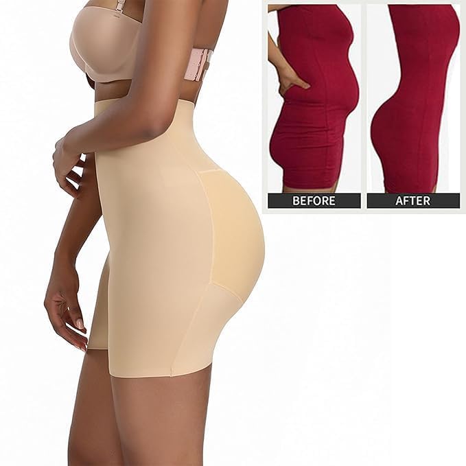 Pitrukrupa Enterprise Butt Lifter Padded Panties,Butt Hip Enhancer Padded Nylon and Spandex Push Up Panties Inbuilt Non Remove Sponge Pads Men Women Unisex (Beige, Large) - Image 2 thumbnail