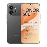 HONOR 600 5G Smartphone, Pantalla AMOLED 6,57" 120Hz, Cámara 200MP, Batería 6400mAh, Carga 80W, IP68/IP69K (Black, 256, GB, 8, GB)