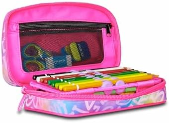 SJ GANG STYLE JAM GANG - Scortto a Scuola Multifunzionale Pink Mono Compartment con Spuntini Rimosso, Completo con Penna