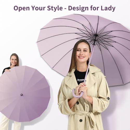 Image of Umbrella, UV Big Size Umbrella for Sun Protection Rain Windproof Strong Large 3 Fold For Men Women Kids Boys Girls Perfect & Stylish Windproof & Compact