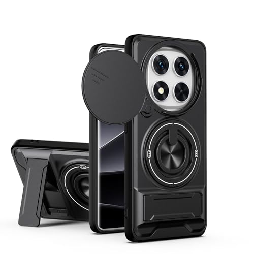 �Ή��@�� Redmi Note 14 Pro 5G / Poco X7 5G �g�уP�[�X,�f���A���X�^���h�A�����Y�ی�X���C�h�J�o�[�A�}�O�l�b�g���ی�P�[�X Black