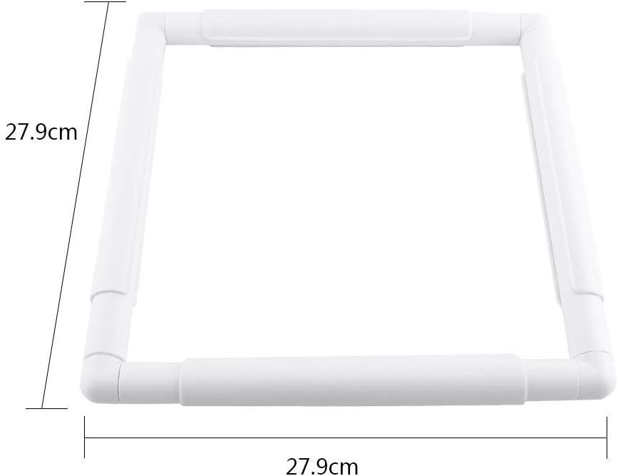 Quilting Frame, Rectangle Plastic Clip Frame for Embroidery Cross Stitch Quilting Needlepoint Tool(27.9 x 27.9cm)