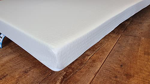 Save On Goods UK Visco Elastic Memory Foam Replacement Sofa Bed Mattress, Folding Bed Sofabed, Metal Action Bed Settee Matress (115cm (W) x 180 (L) x 7cm (Thick))
