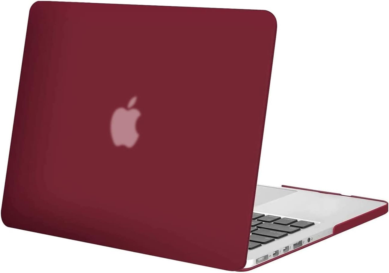 Mosiso Plastic Hard Case Cover Only for MacBook Pro Retina 15 Inch, Deep Red