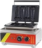 110v Electric Penis Shaped Waffle Dog Maker Machine Baker Iron Pan