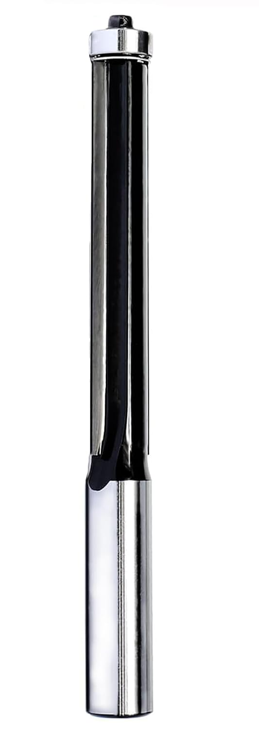 Extra Long Flush Trim Router Bit 1/2 Shank, 3" Cutting Length, Bottom Bearing Anti-Kickback, for Deep Template Trimming, Hardwood Softwood Plywood MDF, Handheld & Table Routers