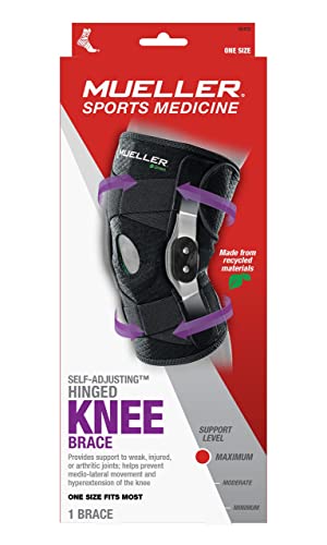 image for MUELLER Sports Medicine Green Self-Adjusting Hinged Knee Brace, Knee P