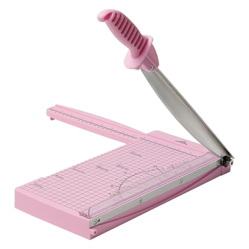 JIELISI Massicot A4 Outil de Scrapbooking avec Protection de Sécurité et Verrouillage de la Lame Couper Papier et Photo,Coupe Papier à Guillotine Peut...