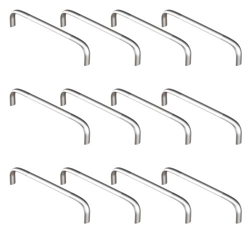 Atlantic Stainless Steel Oval D Drawer Cabinet Handles 6 Inch Pack of 12 Pieces