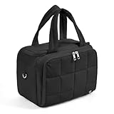 WESTBRONCO Toiletry Bag for Women with Jewelry Organizer, Lightweight Large Travel Toiletry Bag, Puffy Quilted Makeup Bag Organizer for Accessories, Essentials, Cosmetics, Toiletries