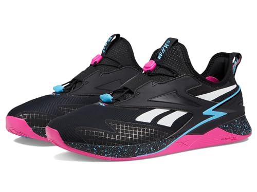 Reebok Nano X3 Froning, Preto/Rosa Laser/Ciano Negrito, 14.5 Women/13 Men