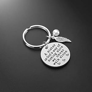 Sistergiftasisterisgodswayofmakingsureweneverwalkalonesisterkeychainsisterjewelrychristmasbirthdaygiftsforsistersfromsister Urban Country Home Decor Sister gift a sister is gods way of making sure we never walk alone sister keychain sister jewelry christmas birthday gifts for sisters from sister urban country home decor