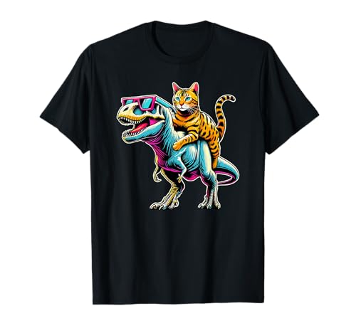 Dinosaur T-Rex Sunglasses Bengal Cat Tyrannosaure Rex T-Shirt