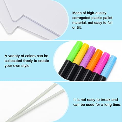 Blank Arrow Signs With Stakes 6 Pack, Coldairsoap This Way Arrow Yard Signs, Wedding Directional Arrow Yard Sale Sign Outdoor Waterproof Arrow Lawn Sign For Garage Estate Sale Direction Signs #TOP1