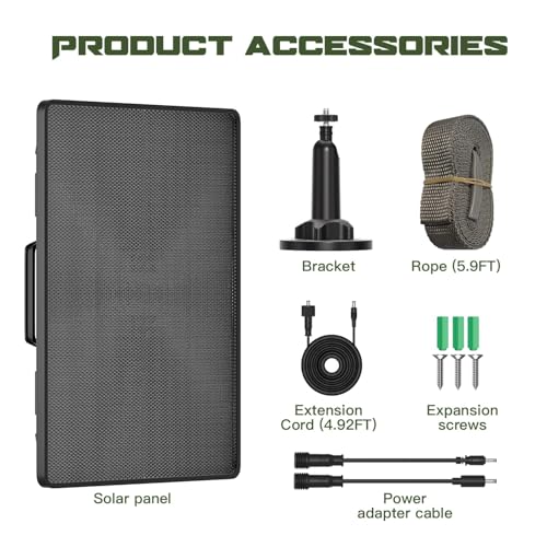 Augstci Trail Camera Solar Panel - 6000mAh Built-in Battery, Waterproof Solar Charger Kit with Multiple DC Connectors, Compatible with Tactacam Reveal Cameras by Augstci - Used condition - Image 9