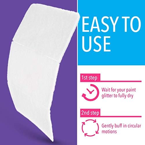 IMPRESA Paint Buffing Pads Compatible with All Paints - Assorted 3-Pack, Oversized 4 x 6 in - Wall Shine with Buffers for Glitter Paint - Versatile Wall Smoothing with Glitter Buffing Pad