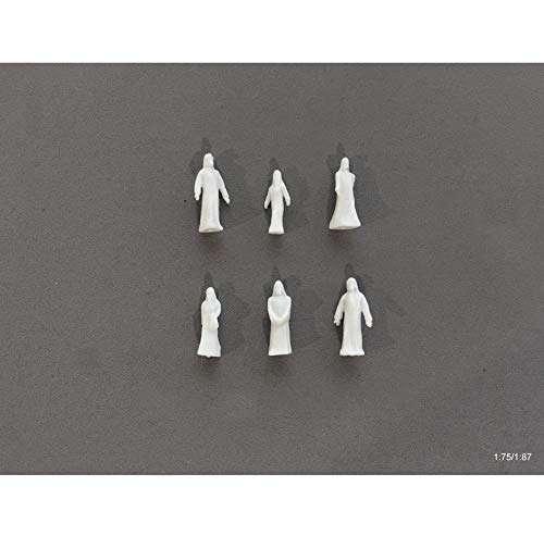 12 figuras árabes de hombre blanco sin pintar, para maquetas 1:75/87, escala 00/H0 Cover