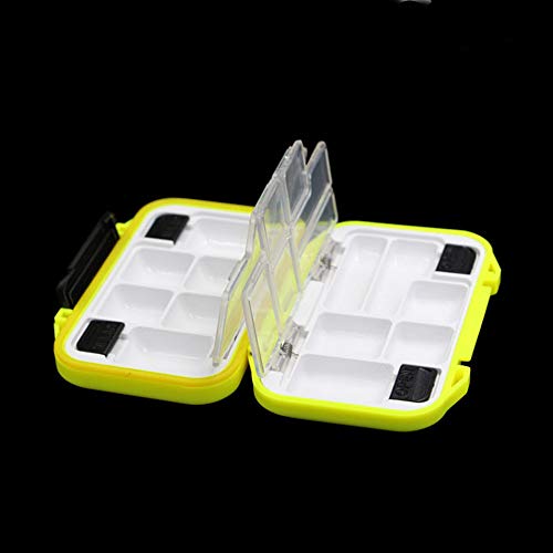 Yuki Fishing Lure Boxes, Bait Storage Case Fishing Tackle Storage Trays Accessory Boxes Thicker Plastic Hooks Organizer Containers For Vest Casting Fly Fishing - Waterproof Seal (Yellow, Small) #TOP4