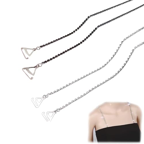 Soportes para Tirantes de Sujetador, 2 Pares De Correas De Sujetador Para Mujer Correas De Repuesto Sujetador Sin Tirantes Sin Tirantes Cadena De Sujetador Correa Decorativa Para El Hombro Correa