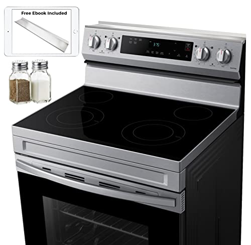 BB Choice Stove Top Shelf Includes Salt and Pepper Shakers, Spice Rack Organizer, 30â Stainless Steel Kitchen Storage Shelf with Magnetic and Adhesive Pads