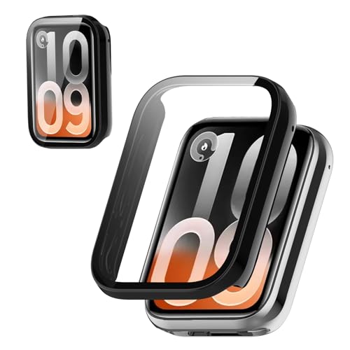 For Xiaomi Smart Band 10 Pro �p �P�[�X �J�o�[ KONXISA Xiaomi Smart Band 10 Pro �J�o�[+�t�B���� ��̌^�iPC�P�[�X+�K���X�t�B�����j�����ߗ� �C�菝�h�~ �Ռ��z�� �����[�d�\ �S�ʕی� ��