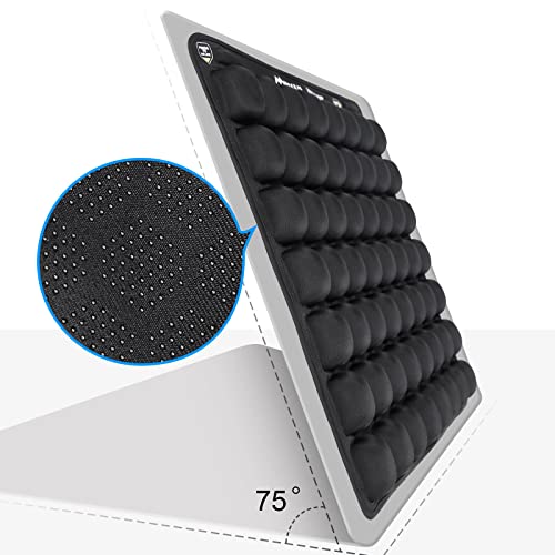 3D Inflatable Air Seat Cushion For Office Chair, Car Seat Back, Wheelchair Seat Cushions, Home Living For Back Support Seat, Pain Pressure Relief Cushion, Pressure Sore Cushion, 18X17 Inch Black #TOP5