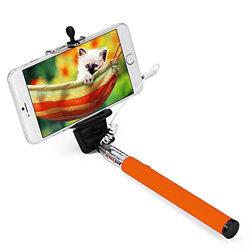 apsmart no recargable AUX Cable Wired selfie stick para Smart Phone