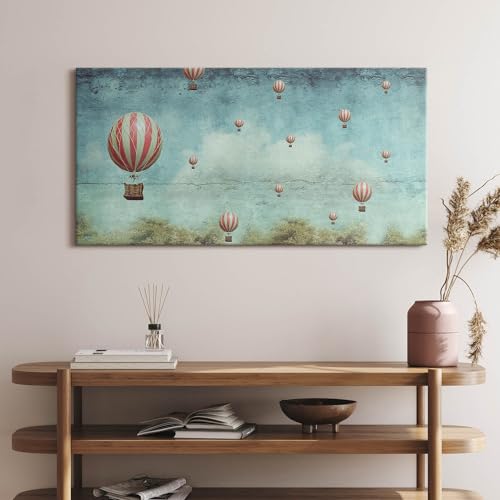 Ballons volants dans le ciel image sur toile déco murale moderne - 2