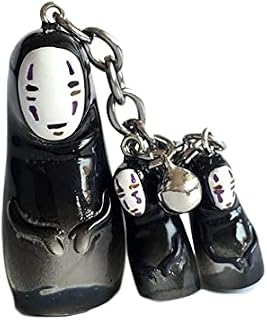 chichengnian Cartoon Anime Keychain Totoro Spirited Away KeyRing Anime Faceless Male Keychain Couple Keychain Pendent Jewelry Bag Accessories Miyazaki Hayao Fans Gifts
