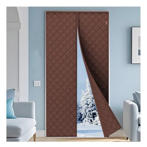 Rideau de porte isolation thermique magnétique coupe-vent marron - 2