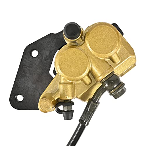 Trkimal Scheibenbremse Hauptzylinder Bremssattel mit Ersatz-Scheibenbremsbelägen für Chinese ATV Apollo Atomik Ssr Pit Dirt Bike Buggies Go kart 50cc 70cc 90cc 110cc 125cc(A Hinterer Hauptzylinder)