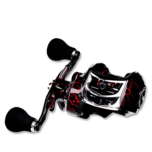 KJHG PROBEROS 18+1BB Fishing Reel Carbon Shell Lightweight Max Drag 10KG Baitcasting Reel Casting Reel (Left)