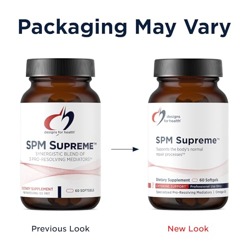 Designs for Health SPM Supreme - 3 Specialized Pro-Resolving Mediators from Fish Oil - Omega 3 Fatty Acids Supplement, SPM Fish Oil (60 Softgels)