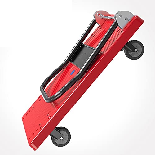 Carretilla plegable con plataforma de plástico y 4 ruedas miniatura 6