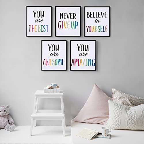 Zonon 12 Pieces Inspirational Print Wall Poster Motivational Quote Watercolor Words Posters Aesthetic Poster Unframed Canvas Saying Painting Posters For Kids Room Modern Decoration (8 X 10 Inches) #TOP3