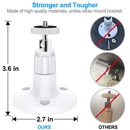 FastSnail Wyze Cam Pan Wall Mount, Adjustable Indoor and Outdoor Security Mount for Wyze Cam Pan and Other Camera with Same Interface(Standard Size) 2 Pack - Image 4