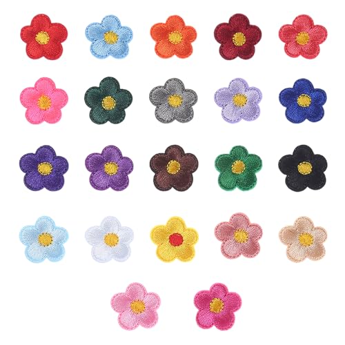 22 apliques de flores de girasol, parches bordados para ropa, accesorios de moda para decoración de ropa, se pueden utilizar para coser o planchar.