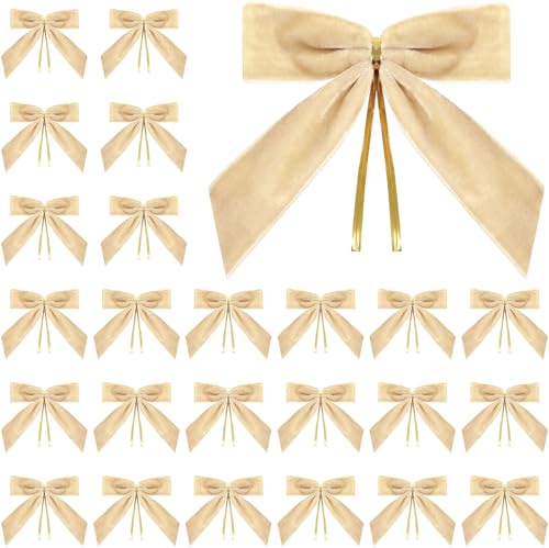 Waltonalice 25 Stück Schleifen Deko Schleifen Samt Geschenkschleifen...