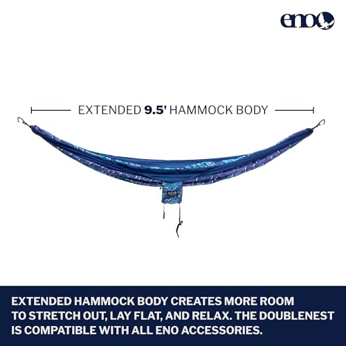 Image of ENO, Eagles Nest Outfitters DoubleNest Lightweight Camping Hammock, 1 to 2 Person, Special Edition Colors, ATC