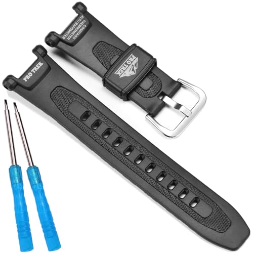 Feyert �����X�g���b�v Protrek PRG-240 PRG-40 �����p�o���h 10631626 �u���b�N �����Y �X�|�[�c�E�H�b�` �u���X���b�g (�u���b�N�o���h �X�`�[���o�b�N��)