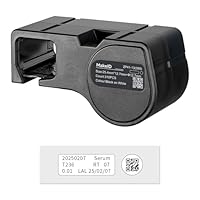 MakeID Mehrzweck Nylon Etikettenpatrone für Labor Etikettierung, Draht- und Kabelbeschriftung, Allgemeine ID, Schwarz auf Weiß - für D50 Etikettendrucker, 70 Paar