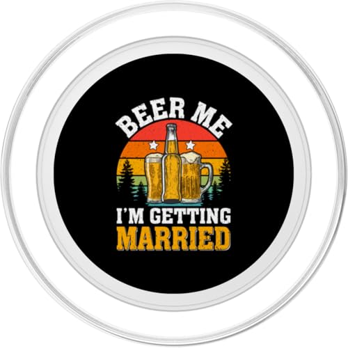 Beer Me I'm Getting Married Groom Funny Bachelor Party Homme PopSockets PopGrip pour MagSafe – vue 2