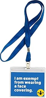 Face Mask Exemption Card - Exempt Lanyard - Face Covering Exempt Badge - Sunflower Hidden Disability - Official Design - Asthma - COPD - Health Issue - Social Distance Lanyard