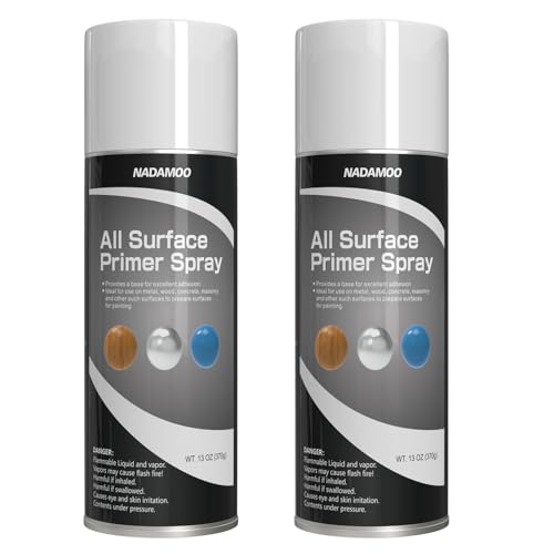 NADAMOO All Surface Primer Spray, White, 2 Cans