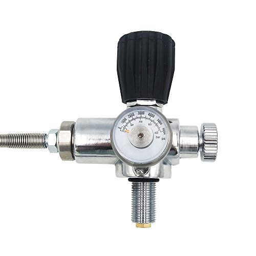 VaVoger Paintball PCP Airgun Air Rifle HPA Tank Charging Valve Filling Station Refill Adapter with 6000psi Gauge 5/8-18UNF